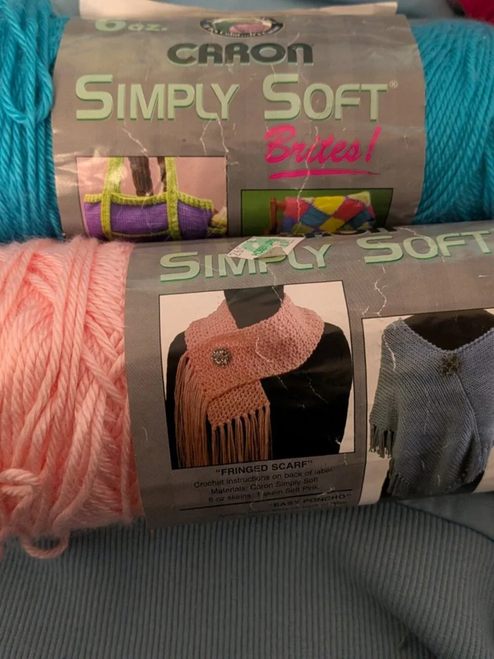 Vintage Caron & Soft Creations Plum 4 Ply Worsted Yarn Destash Lot of 6 Skeins